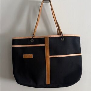 Longchamp Elegant Black and Brown Tote